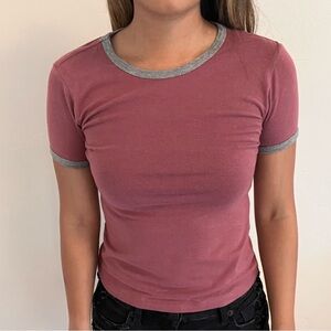 Purple cropped shirt size XS